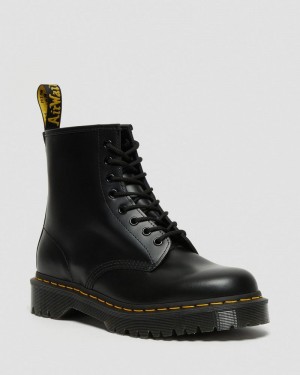 Dr Martin Martens 1460 Bex Smooth Leather Lace Up Boots (Smooth Leather) Platforms Boots Black | NZ47-W2TD