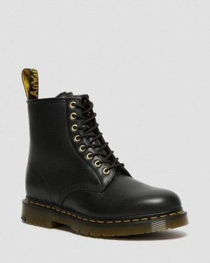 Dr Martin Martens 1460 DM's Wintergrip Leather Lace Up Boots (Blizzard Wp) Boots Black | KJ00-Q1LX