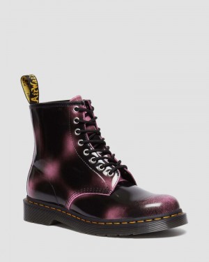 Dr Martin Martens 1460 Distressed Leather Lace Up Boots (Arcadia) Boots Pink | UF09-C3PK