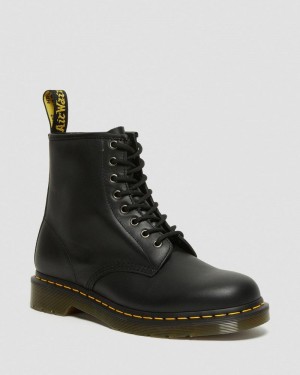 Dr Martin Martens 1460 Nappa Leather Lace Up Boots (Nappa Leather) Boots Black | LO46-Z2AM