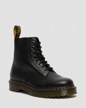 Dr Martin Martens 1460 Pascal Bex Pisa Leather Lace Up Boots (Pisa) Platforms Boots Black | UC27-E0DC