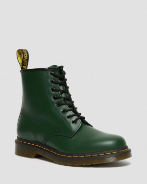 Dr Martin Martens 1460 Smooth Leather Lace Up Boots (Smooth Leather) Boots Green | XX75-M9QK