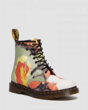 Dr Martin Martens 1460 Tate 'Volcanic Flare' Leather Lace Up Boots (Backhand) Boots Multi | ZM90-Q2RA