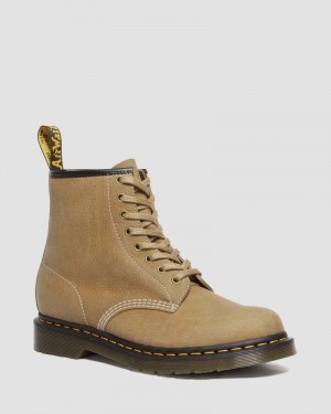 Dr Martin Martens 1460 Tumbled Nubuck Leather Lace Up Boots (Tumbled Nubuck) Boots Savannah Tan | BZ83-C2WT