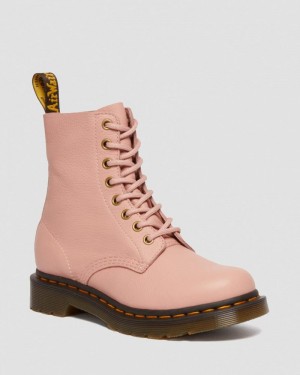 Dr Martin Martens 1460 - Pascal Virginia Leather Boots (Virginia) Boots Peach Beige | PA12-X6QF