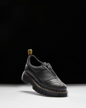 Dr Martin Martens 1461 Beta Clubwedge Platform Oxford Shoes (Lunar+Sorento+Hub Ripstop) Platforms Shoes Black | NW67-R3OH