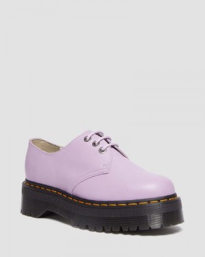 Dr Martin Martens 1461 II Pisa Leather Platform Shoes (Pisa) Platforms Shoes Lilac | SL63-Q3FJ