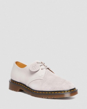 Dr Martin Martens 1461 Made in England Suede Oxford Shoes (Reverse Grain Suede) Shoes Pewter | KD03-W6ZH