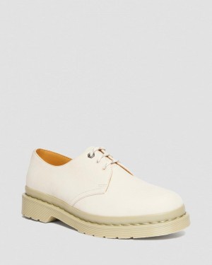 Dr Martin Martens 1461 Mono Milled Nubuck Leather Oxford Shoes (Milled Nubuck Wp) Shoes Parchment Beige | TN73-B4DI