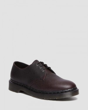 Dr Martin Martens 1461 Pebble Grain Leather Oxford Shoes (Atlas Pebble Grain) Shoes Oxblood | LE83-P2XQ