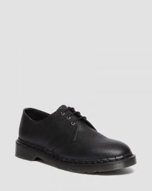 Dr Martin Martens 1461 Pebble Grain Leather Oxford Shoes (Atlas Pebble Grain) Shoes Black | YY83-C3CN