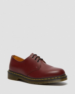 Dr Martin Martens 1461 Smooth Leather Oxford Shoes (Smooth Leather) Shoes Cherry Red | YG48-K8YU