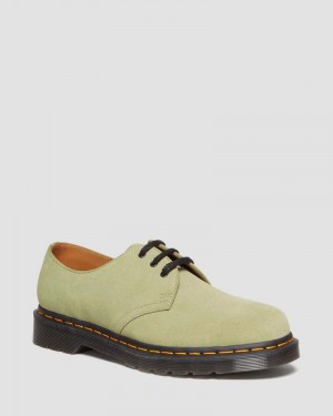 Dr Martin Martens 1461 Suede Oxford Shoes (E.H.Suede) Shoes Pale Olive | FU08-T3PF