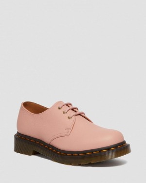 Dr Martin Martens 1461 - Virginia Leather Oxford Shoes (Virginia) Shoes Peach Beige | CC71-X4GJ