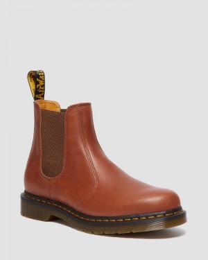 Dr Martin Martens 2976 Carrara Leather Chelsea Boots (Carrara) Boots Saddle Tan | SW83-D9KY