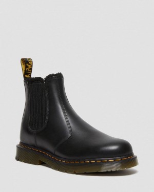 Dr Martin Martens 2976 DM's Wintergrip Leather Chelsea Boots (Blizzard Wp) Boots Black | XD84-Y8LG