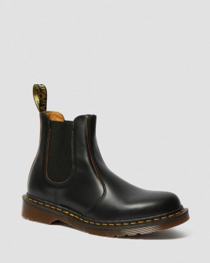 Dr Martin Martens 2976 Vintage Made In England Chelsea Boots (Quilon) Boots Black | RT34-L8ER