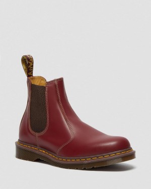 Dr Martin Martens 2976 Vintage Made In England Chelsea Boots (Quilon) Boots Red | MK31-V1UV