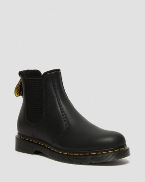 Dr Martin Martens 2976 Warmwair Leather Chelsea Boots (Valor Wp) Boots Black | IJ75-L1LL