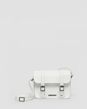 Dr Martin Martens 7 Inch Leather Crossbody Bag (Smooth Leather) Bags & Backpacks White | XQ71-C3HY