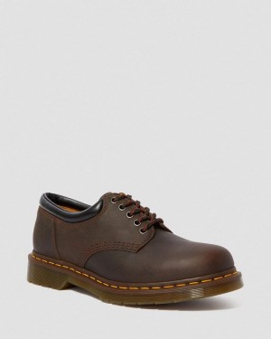 Dr Martin Martens 8053 Crazy Horse Leather Casual Shoes (Crazy Horse) Shoes Dark Brown | GL41-W6RB