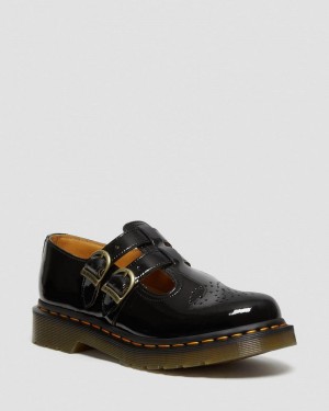 Dr Martin Martens 8065 Patent Leather Mary Jane Shoes (Patent Leather) Shoes Black | UZ14-N5FY