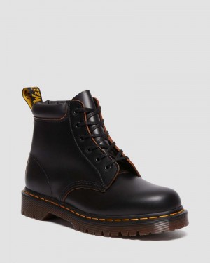 Dr Martin Martens 939 Vintage Smooth Leather Lace Up Boots (Vintage Smooth) Boots Black | RT77-T2TS