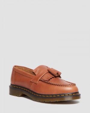 Dr Martin Martens Adrian Carrara Leather Tassel Loafers (Carrara) Shoes Saddle Tan | JJ56-U6UK