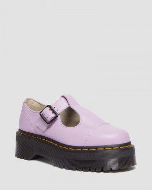 Dr Martin Martens Bethan Pisa Leather Platform Mary Jane Shoes (Pisa) Shoes Lilac | YV27-P0ID