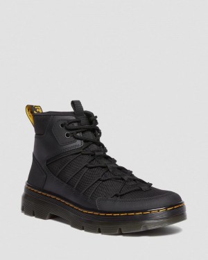 Dr Martin Martens Buwick Extra Tough Lace Up Utility Boots (Ajax+Extra Tough 50/50) Boots Black | SO53-Q9RI