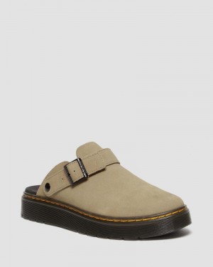 Dr Martin Martens Carlson Suede Casual Slingback Mules (E.H.Suede) Sandals Savannah Tan | HF75-P3ZL