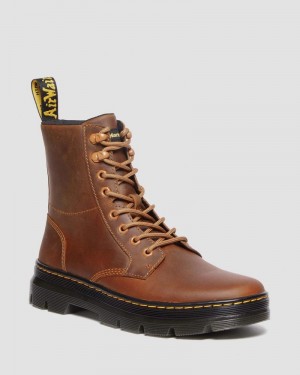 Dr Martin Martens Combs Pull Up Leather Casual Boots (Archive Pull Up) Boots Warm Tan | BD56-H3BM