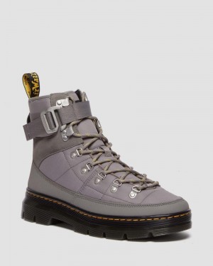 Dr Martin Martens Combs Tech Quilted Casual Boots Boots Nickel Grey | RZ38-M1HG