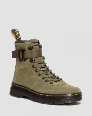 Dr Martin Martens Combs Tech Suede Casual Boots (E.H.Suede) Boots Dms Olive | ZD76-U5GA