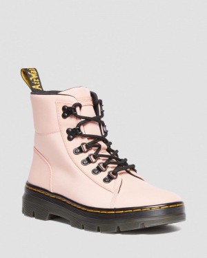 Dr Martin Martens Combs - Nylon & Leather Casual Boots (Cyclone Nylon) Boots Peach Beige | JY08-J2SZ