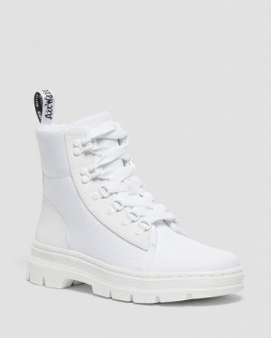 Dr Martin Martens Combs - Poly Casual Boots (Ajax+Extra Tough Poly) Boots White | ZX55-T3KB