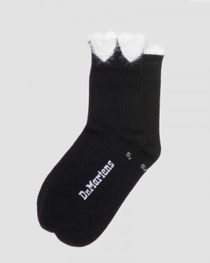 Dr Martin Martens Heart Detail Cotton Blend Socks (Organic Cotton Blend) Socks Black | JI57-Z3DN