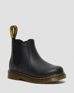 Dr Martin Martens Infant/Toddler 2976 Softy T Leather Chelsea Boots (Softy T) Boots Black | TT72-V9NI