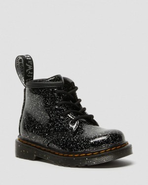 Dr Martin Martens Infant 1460 Glitter Ankle Boots (Cosmic Glitter) Boots Black | VD02-U3PW