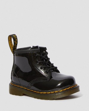 Dr Martin Martens Infant 1460 Patent Leather Lace Up Boots (Patent Leather) Boots Black | NW63-X9HS