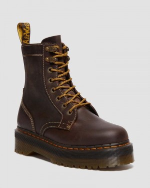 Dr Martin Martens Jadon Boot Arc Crazy Horse Platforms (Crazy Horse) Platforms Boots Brown | PY75-F5QI