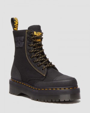 Dr Martin Martens Jadon Boot Ganni Extra Tough Platforms Boots Black | YV92-A8MX