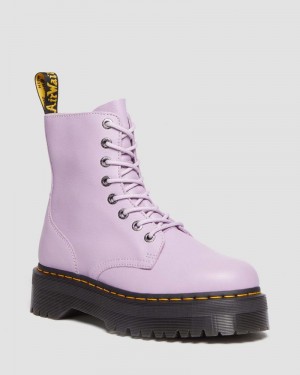 Dr Martin Martens Jadon III Boot Pisa Leather Platforms (Pisa) Platforms Boots Lilac | UR92-T0ZQ