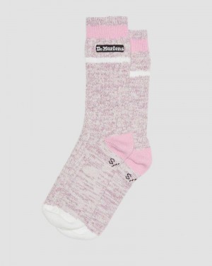 Dr Martin Martens Marl Organic Socks (Cotton Blend) Socks Pink | EA67-V5NZ