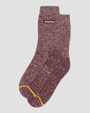 Dr Martin Martens Merino Organic Cotton Blend Socks (Organic Cotton Blend) Socks Oxblood | BF74-U4SV