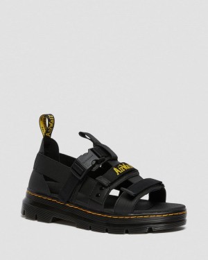 Dr Martin Martens Pearson Webbing Sandals (Element+Webbing) Sandals Black | XO80-N8FS