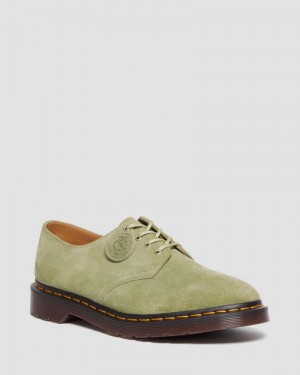 Dr Martin Martens Smiths Suede Dress Shoes (Desert Oasis Suede) Shoes Pale Olive | DC05-J3BA