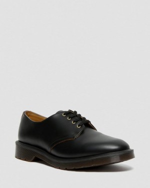 Dr Martin Martens Smiths Vintage Smooth Leather Dress Shoes (Valentine Smooth) Shoes Black | NW24-C5LN