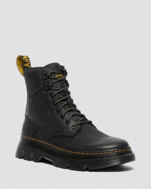 Dr Martin Martens Tarik Wyoming Leather Utility Boots (Wyoming) Boots Black | DU64-S3HW