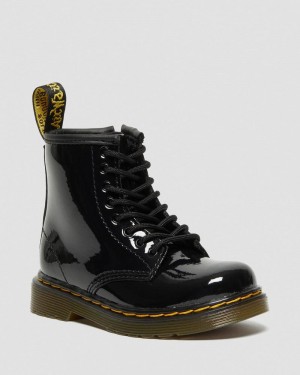 Dr Martin Martens Toddler 1460 Patent Leather Lace Up Boots (Patent Leather) Boots Black | PB03-W2KQ